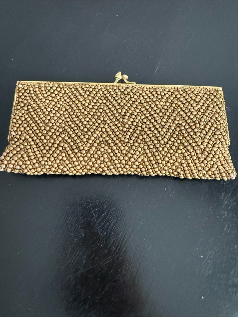 Moyna NWT Gold Beaded Evening Clutch Purse Removable Chain Wedding Cocktail Bag - Picture 2 of 8